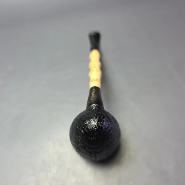 MBSD Briars Modern Masters 1 Sandblasted Peewit w/ Bamboo Briar Pipe, New - Image 8