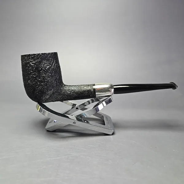 MBSD Briars Timeless Traditions 1 Sandblasted Billiard w/ Silver Handmade Briar Pipe, New - Image 3