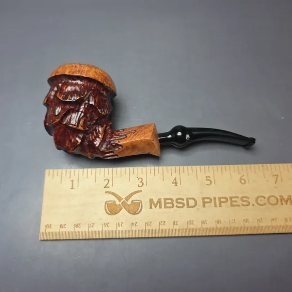 Nording Spruce Cone Partially Rusticated Freehand Estate Briar Pipe, Unsmoked - Image 7