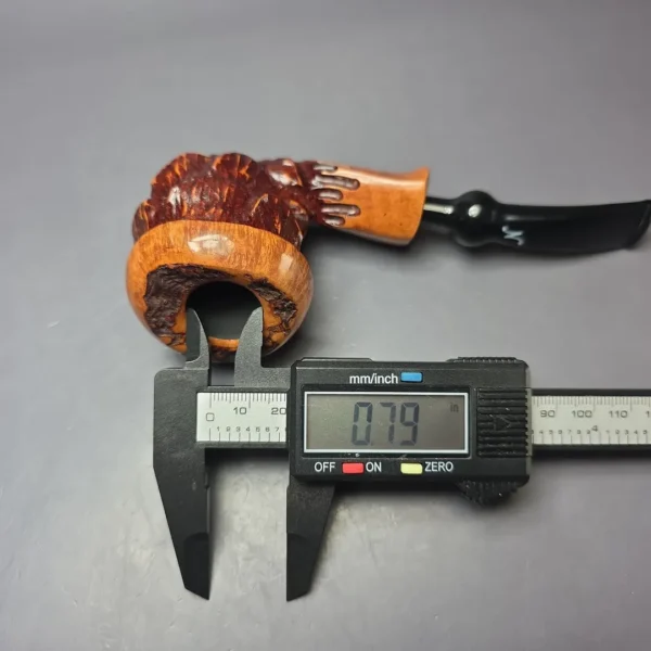 Nording Spruce Cone Partially Rusticated Freehand Estate Briar Pipe, Unsmoked - Image 8