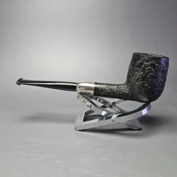 MBSD Briars Timeless Traditions 1 Sandblasted Billiard w/ Silver Handmade Briar Pipe, New - Image 5