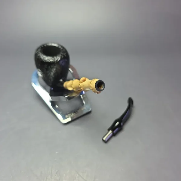 MBSD Briars Modern Masters 1 Sandblasted Peewit w/ Bamboo Briar Pipe, New - Image 12