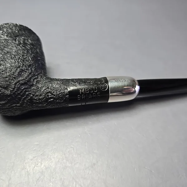 MBSD Briars Timeless Traditions 1 Sandblasted Billiard w/ Silver Handmade Briar Pipe, New - Image 8