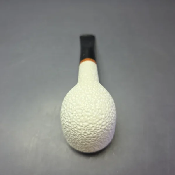 MBSD Meerschaum Deluxe Rusticated Pot Block Meerschaum Pipe, Briar-Mortise, New - Image 9