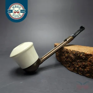 Falcon Extra Dental w/ MBSD Meerschaum Calabash Block Meerschaum Bowl Pipe, New