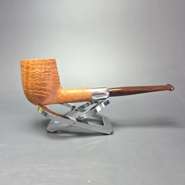MBSD Briars Timeless Traditions 1 Sandblasted Billiard w/ Silver & Extra Stem Handmade Briar Pipe, New - Image 3