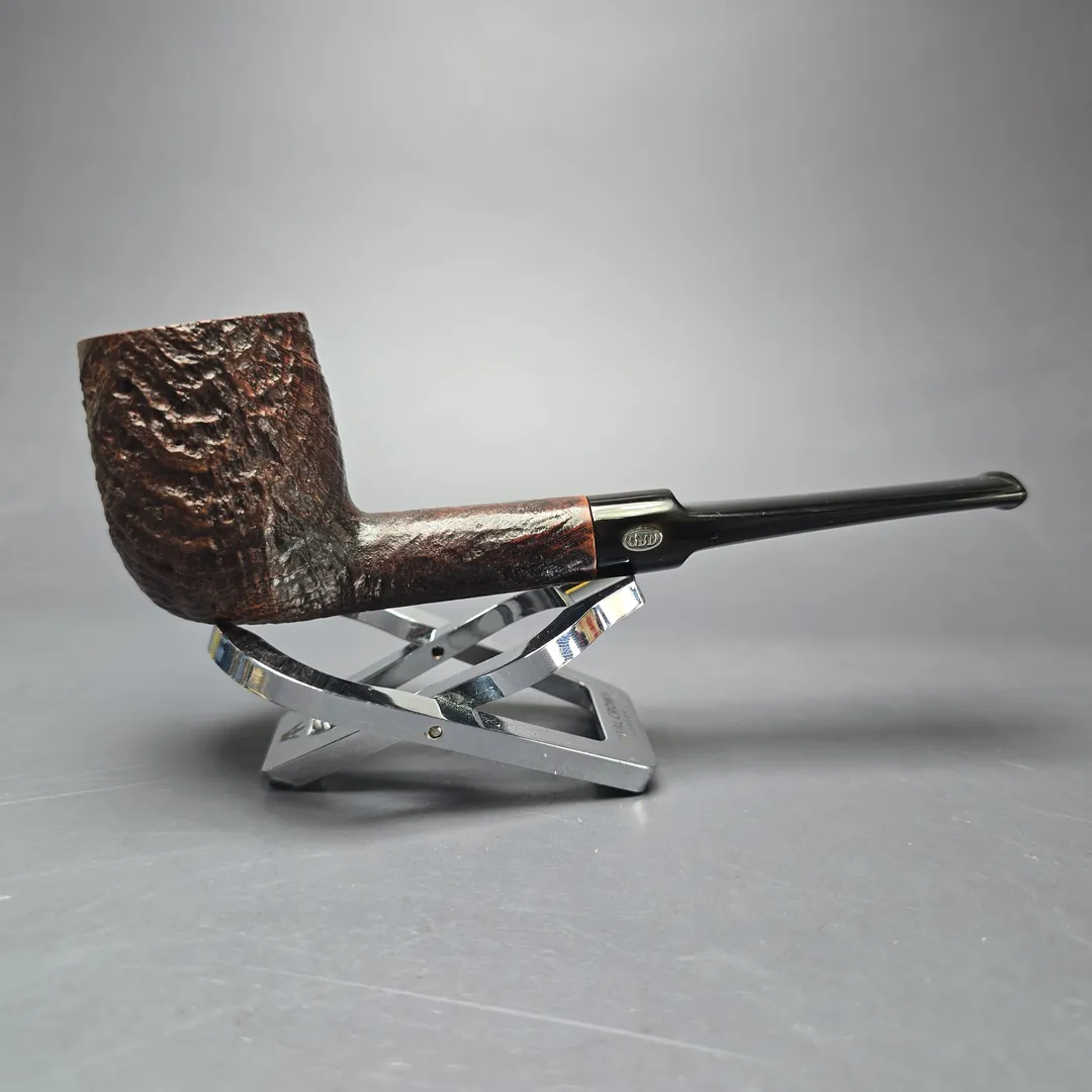 GBD Pre-1980s Prehistoric 9436 Sandblasted Billiard Estate Briar Pipe, English Estates - Image 2