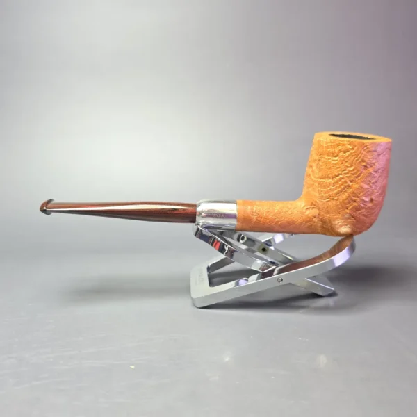 MBSD Briars Timeless Traditions 1 Sandblasted Billiard w/ Silver & Extra Stem Handmade Briar Pipe, New - Image 5