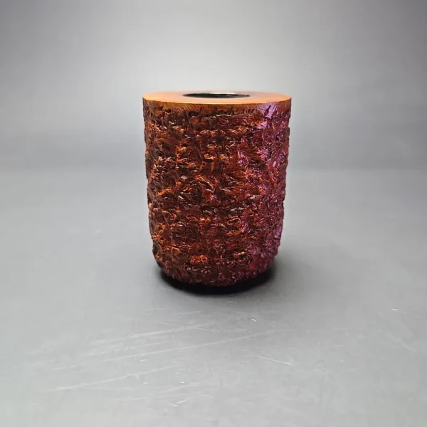 Radice Rind GG Partially Rusticated Billiard w/ Spiral Carving Estate Briar Pipe, Italian Estates - Image 3