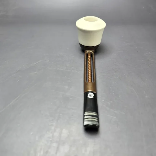 Falcon Extra Dental w/ MBSD Meerschaum Calabash Block Meerschaum Bowl Pipe, New - Image 5