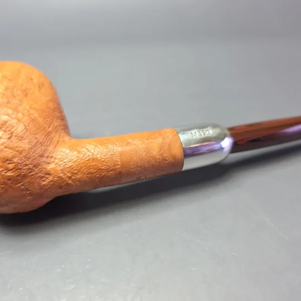 MBSD Briars Timeless Traditions 1 Sandblasted Billiard w/ Silver & Extra Stem Handmade Briar Pipe, New - Image 8