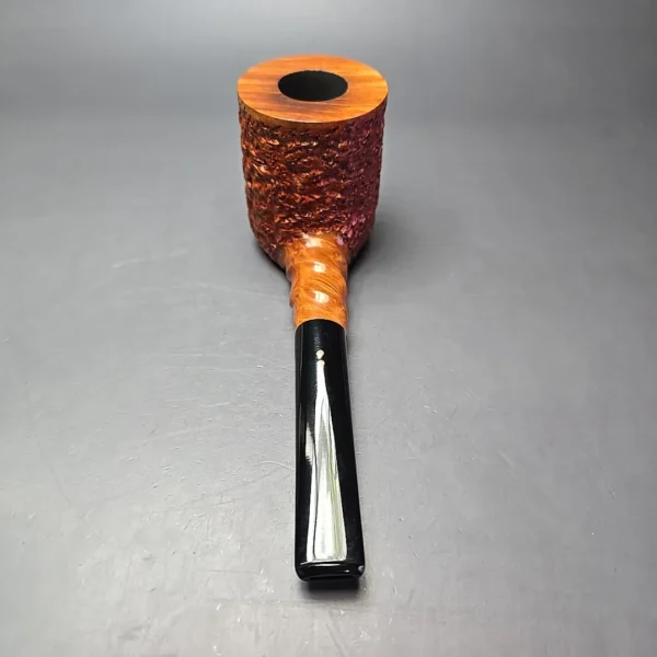 Radice Rind GG Partially Rusticated Billiard w/ Spiral Carving Estate Briar Pipe, Italian Estates - Image 5
