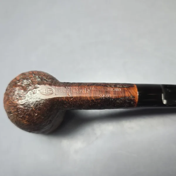 GBD Pre-1980s Prehistoric 9436 Sandblasted Billiard Estate Briar Pipe, English Estates - Image 7