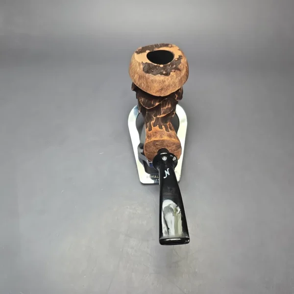 Nording Spruce Matte Partially Rusticated Freehand Estate Briar Pipe, Unsmoked - Image 5