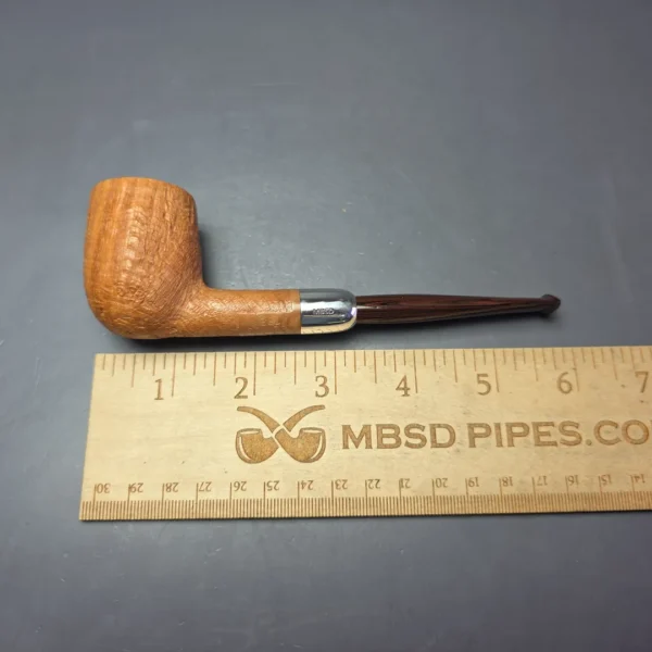 MBSD Briars Timeless Traditions 1 Sandblasted Billiard w/ Silver & Extra Stem Handmade Briar Pipe, New - Image 9
