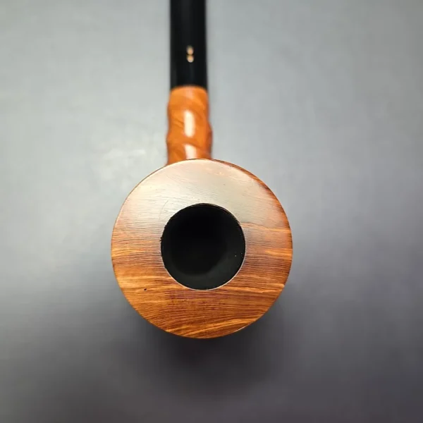 Radice Rind GG Partially Rusticated Billiard w/ Spiral Carving Estate Briar Pipe, Italian Estates - Image 6