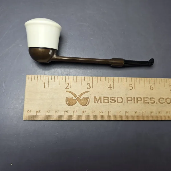 Falcon Extra Dental w/ MBSD Meerschaum Calabash Block Meerschaum Bowl Pipe, New - Image 8