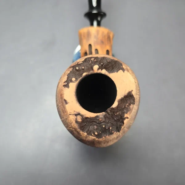 Nording Spruce Matte Partially Rusticated Freehand Estate Briar Pipe, Unsmoked - Image 7