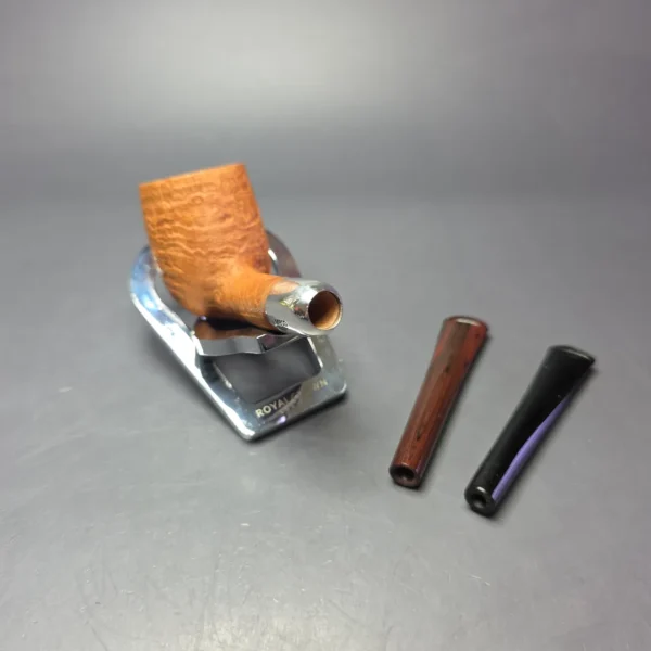 MBSD Briars Timeless Traditions 1 Sandblasted Billiard w/ Silver & Extra Stem Handmade Briar Pipe, New - Image 11