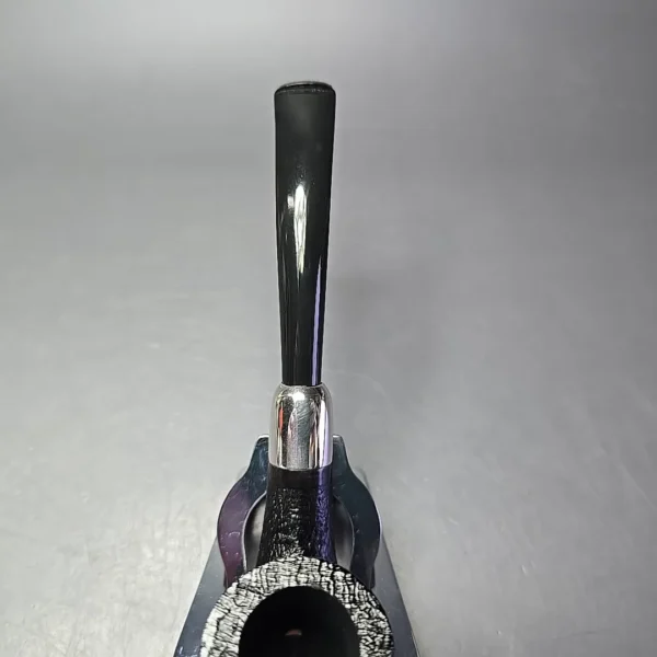 MBSD Briars Timeless Traditions 2 Sandblasted Bent Billiard w/ Silver Handmade Briar Pipe, New - Image 7