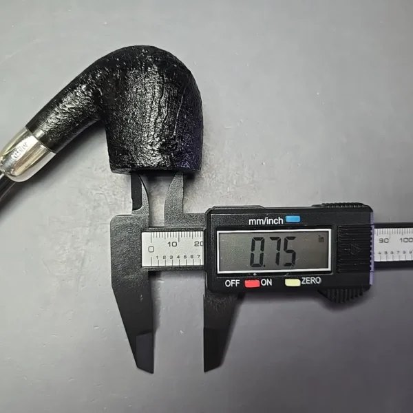 MBSD Briars Timeless Traditions 2 Sandblasted Bent Billiard w/ Silver Handmade Briar Pipe, New - Image 9