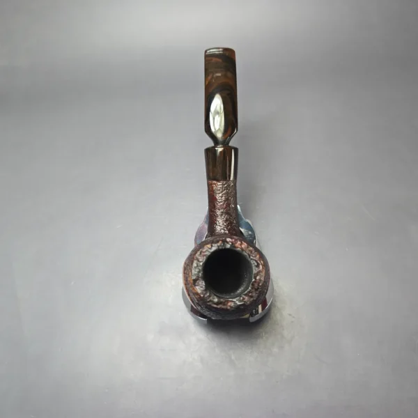 Don Warren Partially Sandblasted Bent Estate Briar Pipe, American Estates - Image 8