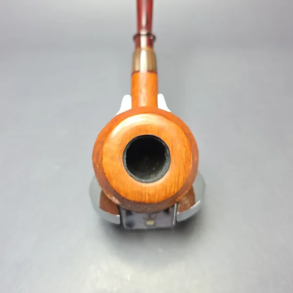 Brentegani Partially Sandblasted Apple w/ Horn Handmade Briar Pipe, New - Image 6