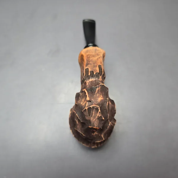 Nording Spruce Matte Partially Rusticated Freehand Estate Briar Pipe, Unsmoked - Image 8