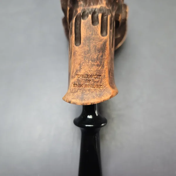 Nording Spruce Matte Partially Rusticated Freehand Estate Briar Pipe, Unsmoked - Image 9