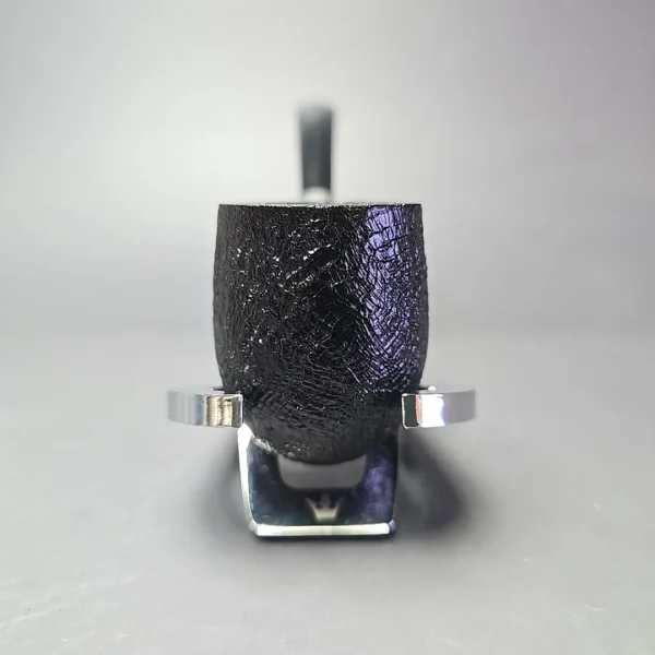 MBSD Briars Timeless Traditions 2 Sandblasted Bent Billiard w/ Silver Handmade Briar Pipe, New - Image 4