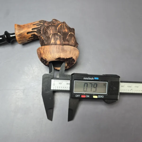 Nording Spruce Matte Partially Rusticated Freehand Estate Briar Pipe, Unsmoked - Image 11