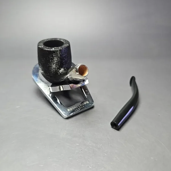 MBSD Briars Timeless Traditions 2 Sandblasted Bent Billiard w/ Silver Handmade Briar Pipe, New - Image 11