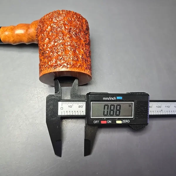 Radice Rind GG Partially Rusticated Billiard w/ Spiral Carving Estate Briar Pipe, Italian Estates - Image 12