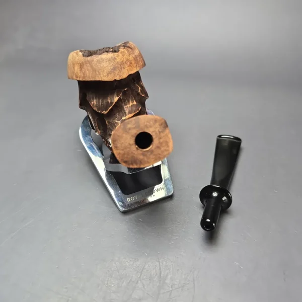 Nording Spruce Matte Partially Rusticated Freehand Estate Briar Pipe, Unsmoked - Image 12