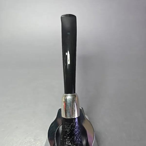 MBSD Briars Timeless Traditions 2 Sandblasted Bent Billiard w/ Silver Handmade Briar Pipe, New - Image 7