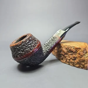 Don Carlos 1 Note Rusticated Bulldog Estate Briar Pipe, Italian Estates