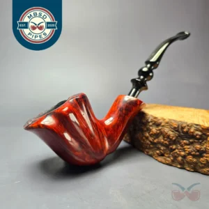 Nording Orange Grain 2 Smooth Freehand Estate Briar Pipe, Unsmoked