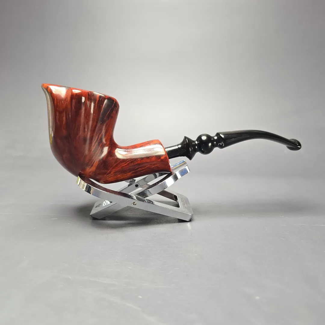 Nording Orange Grain 2 Smooth Freehand Estate Briar Pipe, Unsmoked - Image 2