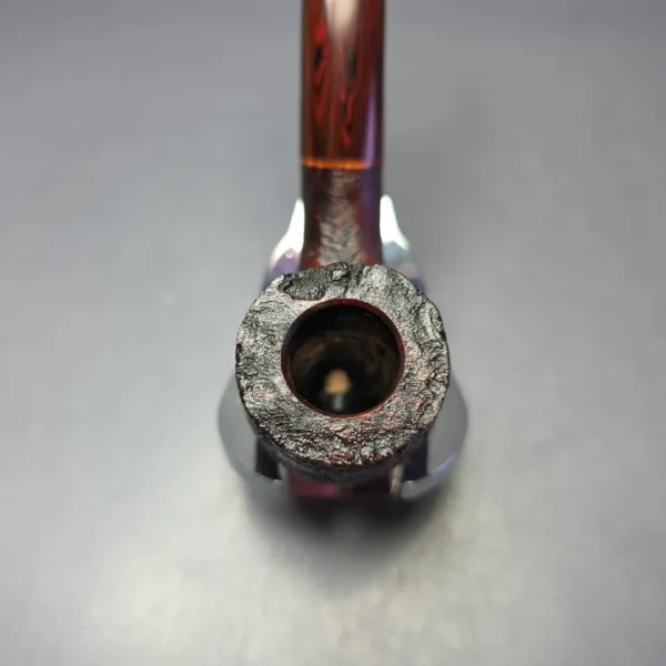 Nate Rose Sandblasted "Cardinal" Sandblasted Bent Billiard Handmade Briar Pipe, New - Image 6