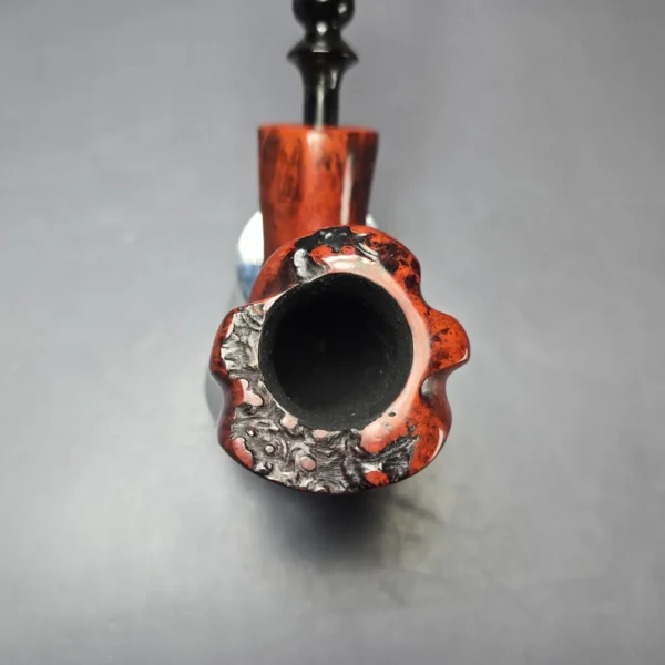 Nording Orange Grain 2 Smooth Freehand Estate Briar Pipe, Unsmoked - Image 7