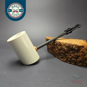 MBSD Meerschaum Deluxe Smooth Poker Block Meerschaum Pipe, New