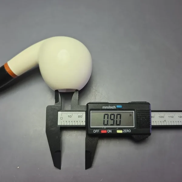 MBSD Meerschaum Deluxe XL Smooth Apple Block Meerschaum Pipe, Briars-Mortise, New - Image 10