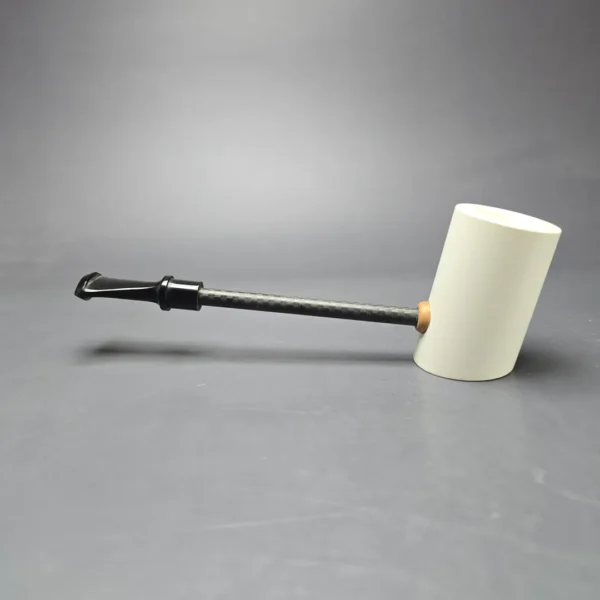 MBSD Meerschaum Deluxe Smooth Poker Block Meerschaum Pipe, New - Image 9