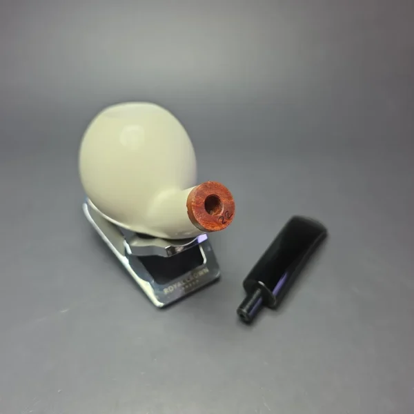 MBSD Meerschaum Deluxe XL Smooth Apple Block Meerschaum Pipe, Briars-Mortise, New - Image 11