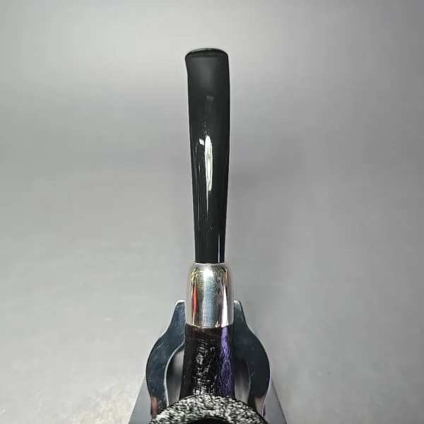 MBSD Briars Timeless Traditions 2 Sandblasted Bent Billiard w/ Silver Handmade Briar Pipe, New - Image 6