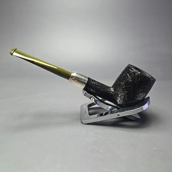 MBSD Briars Timeless Traditions 1 Sandblasted Billiard w/ Silver Handmade Briar Pipe, New - Image 9