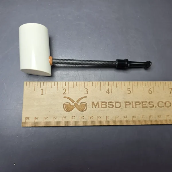 MBSD Meerschaum Deluxe Smooth Poker Block Meerschaum Pipe, New - Image 4