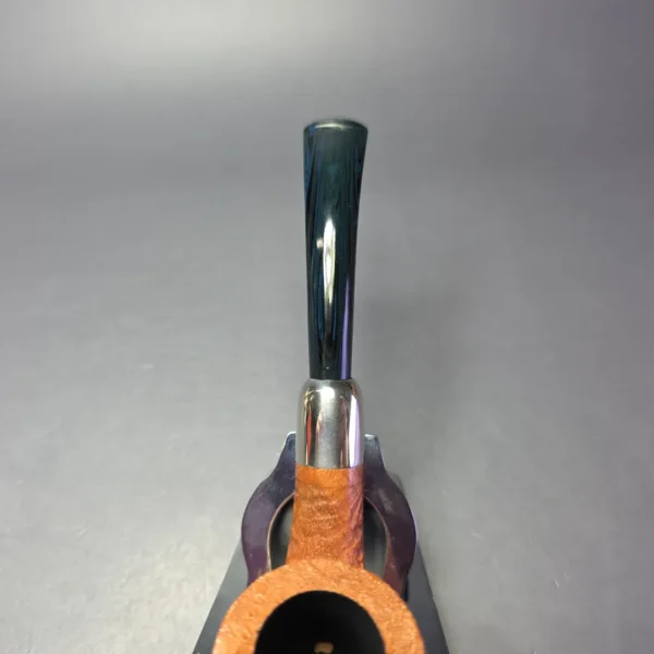 MBSD Briars Timeless Traditions 2 Sandblasted Bent Billiard w/ Silver Handmade Briar Pipe, New - Image 7