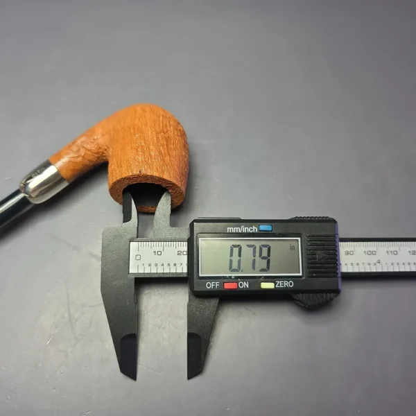 MBSD Briars Timeless Traditions 2 Sandblasted Bent Billiard w/ Silver Handmade Briar Pipe, New - Image 10