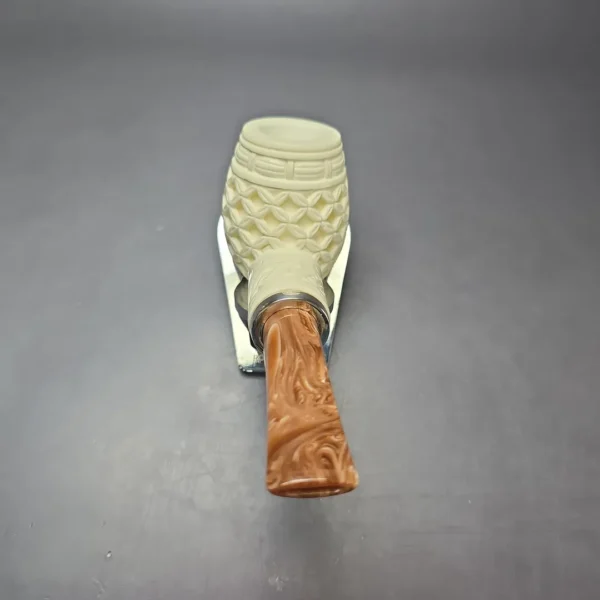 MBSD Meerschaum Silver Floral Brandy Reverse Calabash Block Meerschaum Pipe, New - Image 5